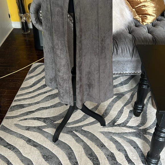 Jealous Tomato Gray Faux Suede Bell Bottoms - Picture 6 of 11